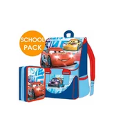 Zestawy szkolne - Zestaw Szkolny Plecak Szkolny Rozszerzany + Piórnik 3 Zamki Disney Cars - miniaturka - grafika 1