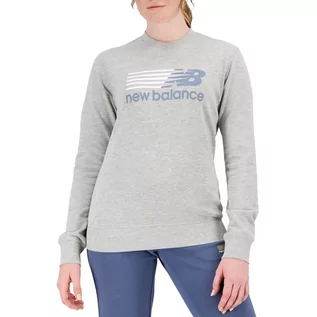 Bluzy sportowe damskie - Bluza New Balance WT31816AG - szara - grafika 1