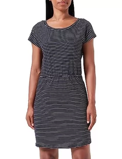 VERO MODA Women's VMLUNA SS Short Dress NOOS sukienka, Black/Stripes:Rebecca Snow White, XL, Czarne/paski: Rebecca Snow White, XL - Sukienki - miniaturka - grafika 1