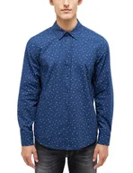 Koszule męskie - MUSTANG MĘSKA GRANATOWA KOSZULA WZORY WZÓR L - miniaturka - grafika 1