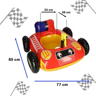 Koło do pływania dmuchane pontonik broń wodna 77x85cm max 22kg 3lata - Materace dmuchane i koła do pływania - miniaturka - grafika 2