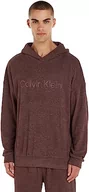 Bluzy męskie - Calvin Klein Męska bluza z kapturem L/S, Głęboki mahoń, M - miniaturka - grafika 1