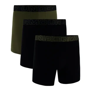 Bokserki męskie Under Armour Perf Cotton Solid 6in 3Pack Black XL - Majtki męskie - miniaturka - grafika 1