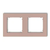 Klawisze i ramki - Karlik Ramka podwójna kwadratowa MINI - łososiowy - miniaturka - grafika 1