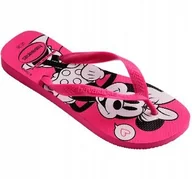 Klapki i japonki damskie - Havaianas Japonki Dziecięce Różowe Myszka Minnie 23-24 Ż7E - miniaturka - grafika 1