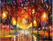 Malowanie po numerach - Norimpex Malowanie po numerach. Park o zachodzie słońca 5528 40 x 50 cm - miniaturka - grafika 1
