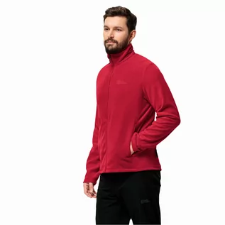 Bluzy męskie - Męska bluza polarowa Jack Wolfskin TAUNUS FZ M red glow - S - grafika 1