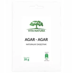 Vita Agar - agar 20 g Natur 5906185000475 - Zdrowa żywność Vita Agar - agar 20 g Natur 5906185000475 - Zdrowa żywność - miniaturka - grafika 1