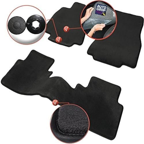 DBS 1763954 wycieraczka samochodowa – na wymiar – 3-częściowa – antypoślizgowa – wysokiej jakości filc igłowany 1000 g/m² – welurowe wykonanie – asortyment Luxe