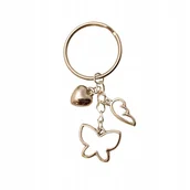 Breloki - Breloczek motyl Brelok skrzydła motyla Kółko do kluczy - miniaturka - grafika 1