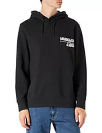 Bluzy męskie - Wrangler Męska bluza z kapturem, czarna, L - miniaturka - grafika 1