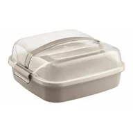 Pojemniki kuchenne - Pojemnik na ciasto z pokrywą Dolce 26 x 26 cm beżowy - miniaturka - grafika 1