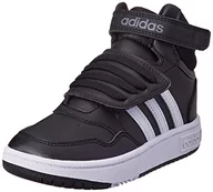 Buty dla chłopców - adidas Chłopięce unisex dzieci obręcze Mid 3.0 Ac I sneakersy, rdzeń czarny FTWR biały szary sześć, 6 UK dziecko - miniaturka - grafika 1