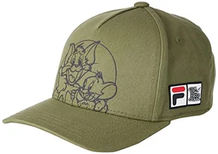 FILA Unisex dziecięca czapka z daszkiem Thorne Warner BROS Kid Dad Cap bejsbolówka, kolor oliwkowy, rozmiar uniwersalny - Czapki damskie - miniaturka - grafika 1