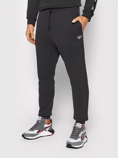 REEBOK Spodnie dresowe Identity Fleece GT5802 Czarny Regular Fit - Spodnie sportowe męskie - miniaturka - grafika 1