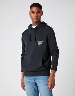 WRANGLER BIKER HOODIE MĘSKA BLUZA Z KAPTUREM FADED BLACK W6F4HAXV6 112141477 - Wrangler - Bluzy męskie - miniaturka - grafika 1