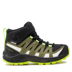 Trekkingi Salomon Xa Pro V8 Mid Climasalomon™ Waterproof L47289600 Czarny - Buty trekkingowe dziecięce - miniaturka - grafika 1