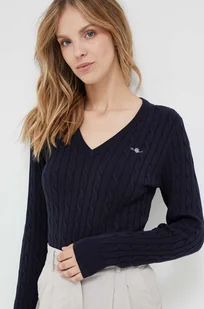 Gant sweter damski kolor granatowy lekki - Swetry damskie - miniaturka - grafika 1