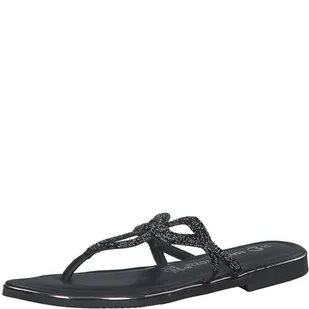MARCO TOZZI Klapki damskie, 2-27128-42, czarne metalowe, 41 EU, black metallic, 41 EU - Klapki i japonki damskie - miniaturka - grafika 1