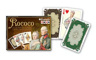 Piatnik Karty Lux 2 Talie Rococo (213045) - Gry karciane - miniaturka - grafika 1