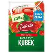 Kisiel - Delecta Owocowy kubek Kisiel smak truskawka 30 g - miniaturka - grafika 1