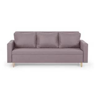 Kanapa sofa 3 os z funkcją spania sprężyny bonell-KEN różowy - Sofy i kanapy - miniaturka - grafika 1