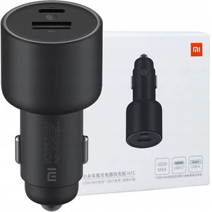 Xiaomi Ładowarka samochodowa Xiaomi CC07ZM 100W 5A USB-C USB-A, czarna 6934177722271 - Ładowarki samochodowe - miniaturka - grafika 1