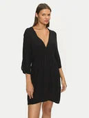 Sukienki - Roxy Sukienka plażowa Seaside Sky ERJX603386 Czarny Regular Fit - miniaturka - grafika 1