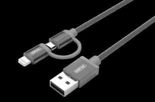 Unitek USB Lightning/micro USB 1.0m szary (Y-C4031GY) - Kable USB - miniaturka - grafika 1