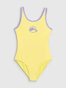 Stroje kąpielowe dla dziewczynek - 4F Dziewczęcy strój kąpielowy jednoczęściowy 4FJRSS25USWSF110-71N Żółty Roz. 146/152 - miniaturka - grafika 1