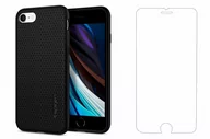 Szkła hartowane na telefon - Spigen Braders Etui Liquid Air + Szkło Hartowane do iPhone 7 / 8 / SE 2020 Black - miniaturka - grafika 1