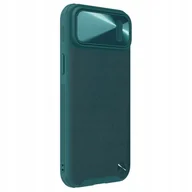 Etui i futerały do telefonów - Nillkin Etui z ochroną aparatu CamShield Leather do iPhone 14 zielone - miniaturka - grafika 1