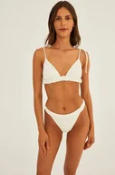Stroje kąpielowe - Undress Code Undress Code biustonosz kąpielowy kolor biały lekko usztywniona miseczka - miniaturka - grafika 1