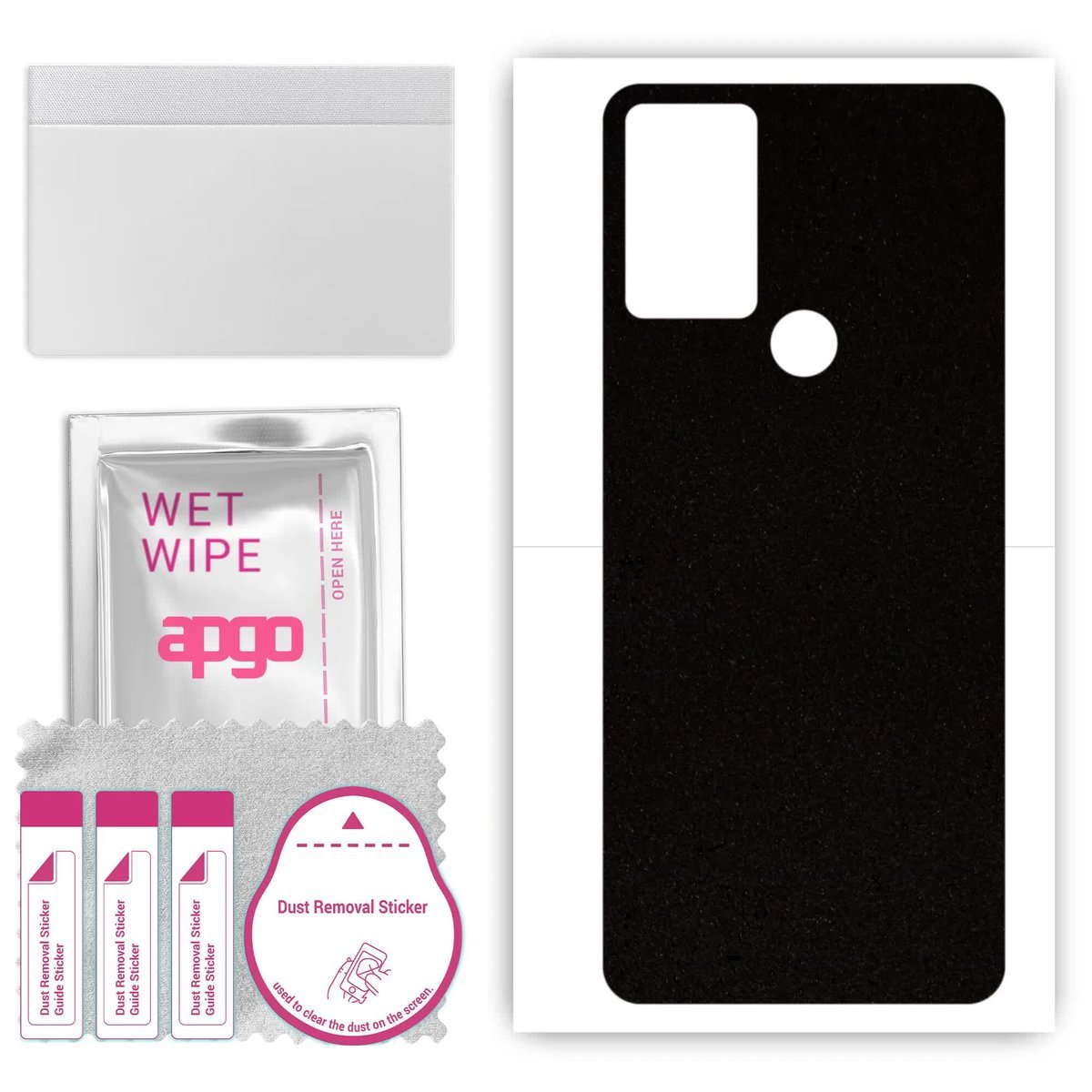 Folia naklejka skórka strukturalna na TYŁ Zamsz do Alcatel 1V 2021 - Zamsz Czarny - apgo SKINS