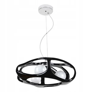 Czarna designerska lampa Amano reprezentacyjna do salonu białe klosze - Lampy sufitowe - miniaturka - grafika 1