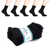 Skarpetki męskie - 5X Skarpety Skarpetki Medyczne Czarne Bezuciskowe Medical Socks 41-43 - miniaturka - grafika 1