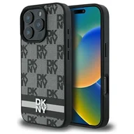 Etui i futerały do telefonów - Etui DKNY Checkered Pattern & Printed Stripes do Apple iPhone 16 Pro Max Czarny | Bezpłatny transport - miniaturka - grafika 1