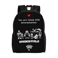 Torebki damskie - Undertale Sans Plecak szkolny Tornister dziecięcy Duży do biura szkolnego Lekka torba podróżna na ramię na świeżym powietrzu 16.1 X 11.8 X 4.5inches - miniaturka - grafika 1