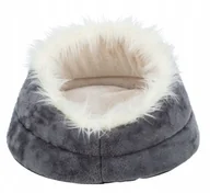 Legowiska dla kotów - Trixie Minou bed, round, ø 60 × 28 cm, grey/light grey - miniaturka - grafika 1