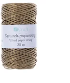 Półfabrykaty do biżuterii - Sznurek Papierowy Z Drucikiem Złoty 25 M, Dp Craft - miniaturka - grafika 1