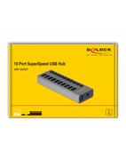 Huby USB - Delock Externer SuperSpeed mit 10 Ports + Schalter (63670) - miniaturka - grafika 1