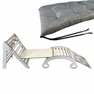 Skoczki dla dzieci - Deska do balansowania + Poduszka Szary + Ścianka + Zjeżdżalnia + Pikler - miniaturka - grafika 1