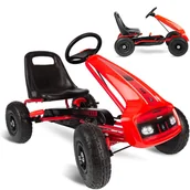 Jeździki dla dzieci - Ricokids Gokart dziecięcy na pedały RK-593 czerwony 759300 - miniaturka - grafika 1