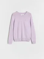 Bluzy dla chłopców - Reserved - Gładki sweter z wiskozą - lawendowy - miniaturka - grafika 1