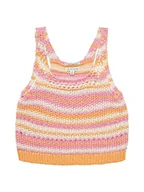 Koszulki i topy damskie - TOM TAILOR Dziewczęcy dziecięcy top z dzianiny w paski, 31698 - Multicolor Knit Stripe, 140 cm - miniaturka - grafika 1