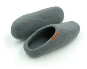 Kapcie damskie - Feltiness, Paputy Popielate, kapcie wełniane 37-38 (24cm) - miniaturka - grafika 1