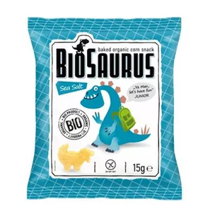 Cibi Chrupki kukurydziane z solą morską bezglutenowe BIO 15g - BioSaurus - Przekąski dla dzieci - miniaturka - grafika 1