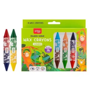 Easy Stationery Kredki świecowe 16 kolorów EASY - Kredki, ołówki, pastele i pisaki - miniaturka - grafika 1
