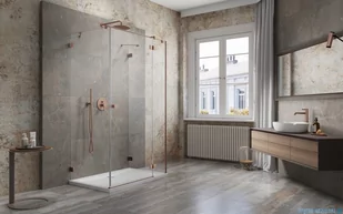 Radaway Essenza Pro Brushed Copper Kdj+S kabina 80x80x80cm prawa szczotkowana miedź 10097380-93-01R/10098080-01-01/10098080-01-01 - Kabiny prysznicowe - miniaturka - grafika 3