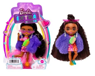 Barbie Mała lalka Lalka 1 - Sukienka wzór z posypkąBrązowe włosy Hgp63 - Lalki dla dziewczynek - miniaturka - grafika 1
